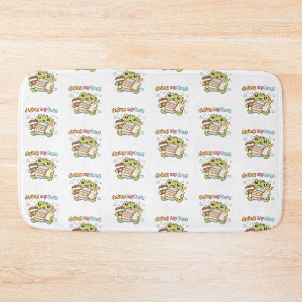 Item preview, Kawaii Frog “Doing My Best” | Cute Frog Stressed Sticker designed and sold by AidaAviles.