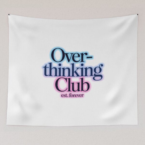 Item preview, Overthinking Club Shirt, Introvert Humor Tee, Mental Health Aesthetic brafdesign designed and sold by Brafdesign.
