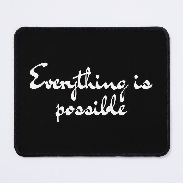 Item preview, Everything is Possible Inspirational Script Art white designed and sold by designmari.