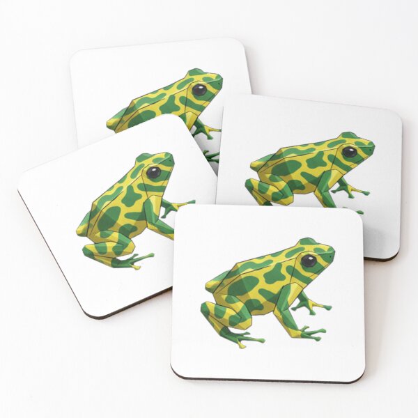Item preview, Yellow and Green Poison Dart Frog – Polygonal Art Sticker for Nature Lovers designed and sold by bsbd-action.