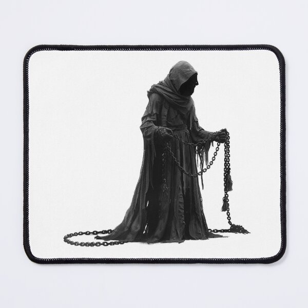 Item preview, Dark Hooded Wraith with Chains | Gothic Grim Reaper Fantasy Art designed and sold by inkoutninja.