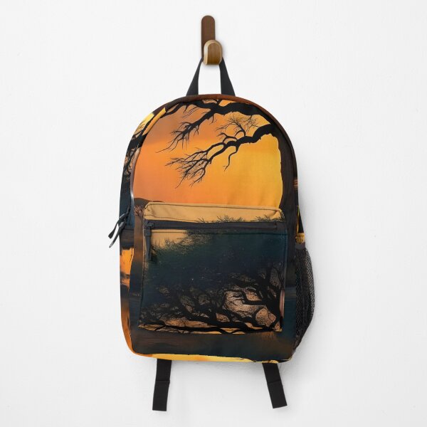Item preview, African Sunset Tree of Life Giraffe Silhouette Safari Landscape Art designed and sold by DreamyWallVibes.