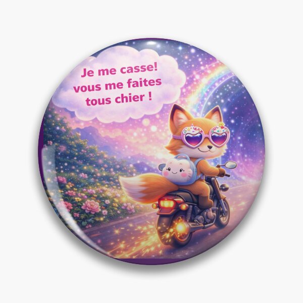 Item preview, Cool fox speeding away on his motorcycle towards a magic portal designed and sold by Magic--nell.