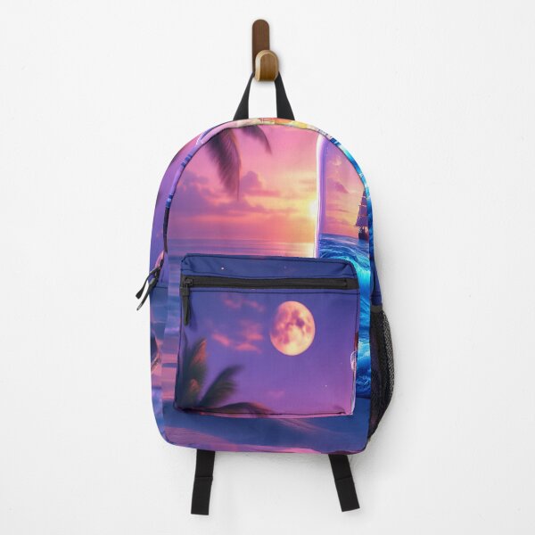 Item preview, Fantasy Ship in Bottle Ocean Sunset Dreamscape Surreal Beach Art designed and sold by DreamyWallVibes.
