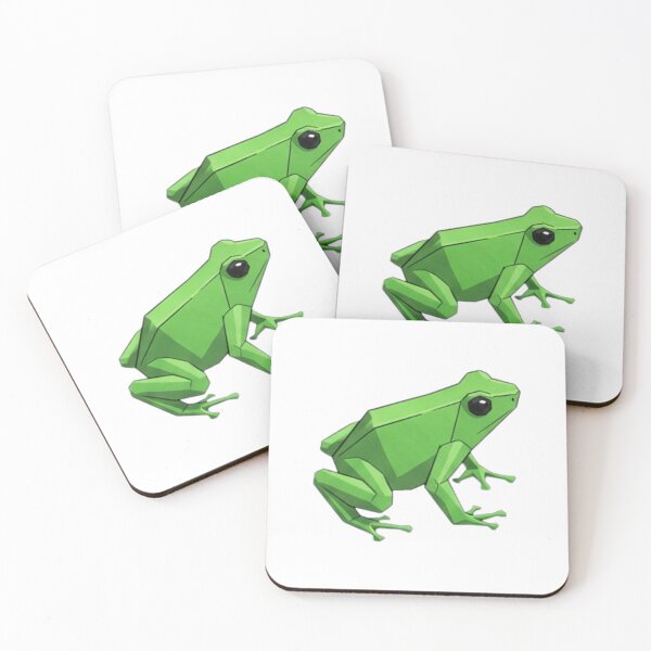 Item preview, Minimalist Green Frog – Low Poly Sticker for Laptop Decoration designed and sold by bsbd-action.