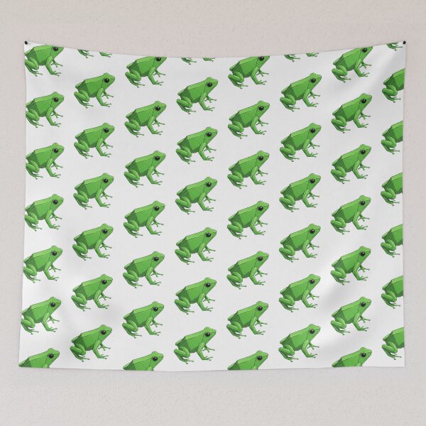 Item preview, Minimalist Green Frog – Low Poly Sticker for Laptop Decoration designed and sold by bsbd-action.