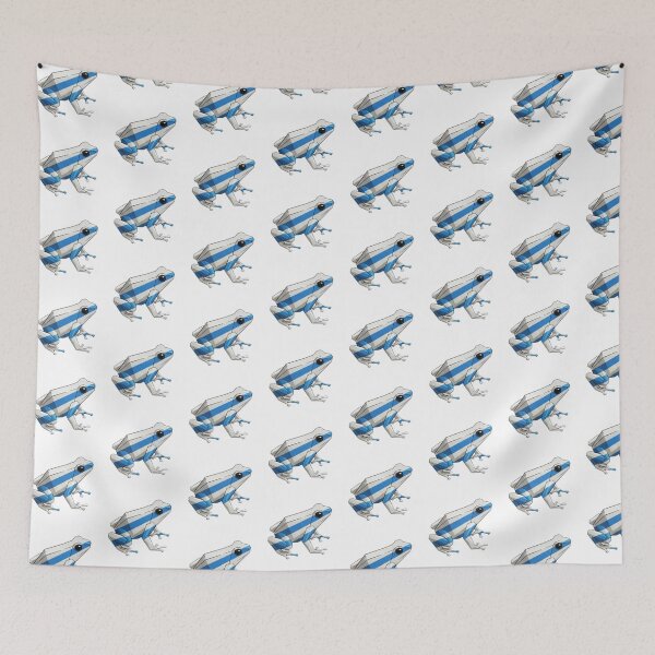 Item preview, Blue and White Striped Frog – Modern Art Mobile Phone Case designed and sold by bsbd-action.