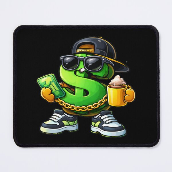 Item preview, Money Dollar Mascot Streetwear Design | Cool Cash Character | Trader Crypto Forex Funny Shirt designed and sold by Chart Store | Trading Life.