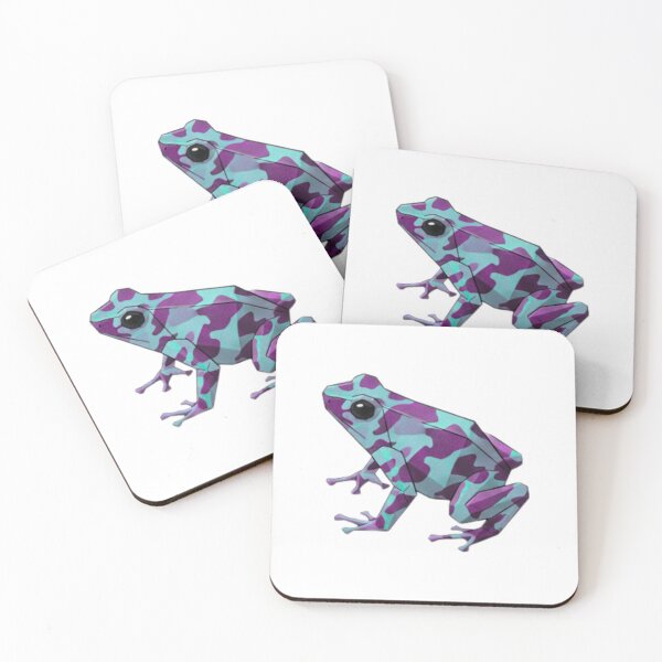 Item preview, Purple and Turquoise Frog – Geometric Psychedelic Art Gift designed and sold by bsbd-action.