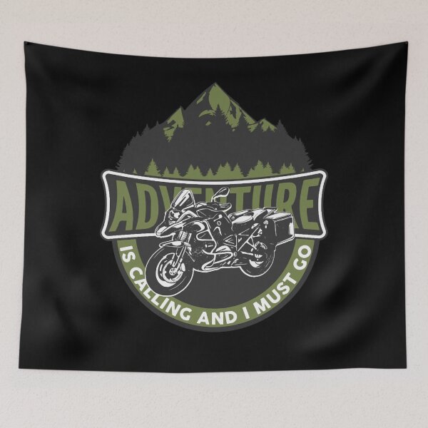 Item preview, Adventure Is Calling Motorcycle Design designed and sold by FroggyBaBoy.