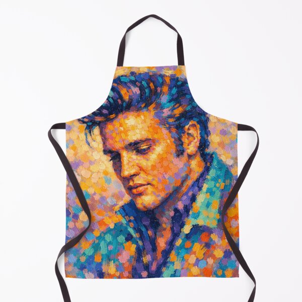 Item preview, Neo-Impressionist abstract painting of Elvis Presley designed and sold by AndreBarnard.