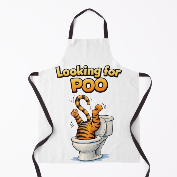 Item preview, Looking for Poo – Funny Cartoon Tiger Bathroom Humor Shirt designed and sold by CrazyGirlllc.