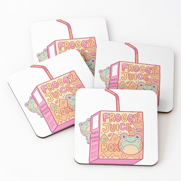 Item preview, Cute Froggy Juice Box – Kawaii Cartoon Drink Illustration designed and sold by DIRTYSKETCHH.
