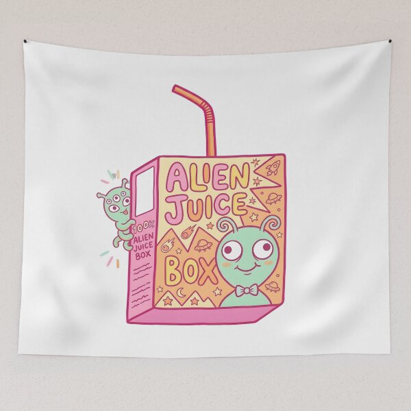 Item preview, Cute Alien Juice Box – Kawaii Cartoon Drink Illustration designed and sold by DIRTYSKETCHH.