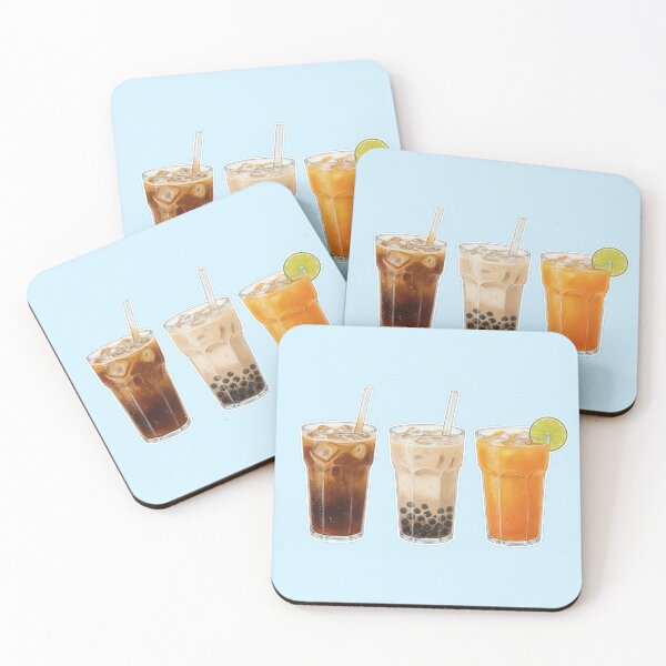 Item preview, Iced Coffee Bubble Tea And Orange Juice designed and sold by BlurBlurDesign.