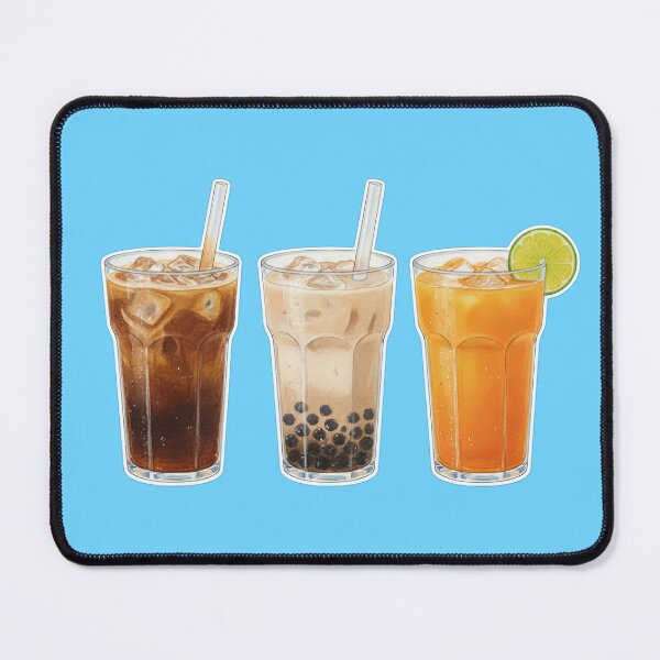 Item preview, Iced Coffee Bubble Tea And Orange Juice designed and sold by BlurBlurDesign.