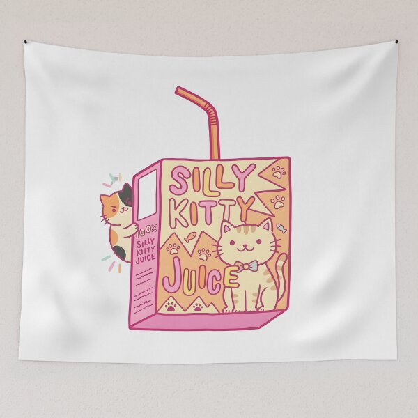 Item preview, Cute Silly Kitty Juice Box – Kawaii Cartoon Drink Illustration designed and sold by DIRTYSKETCHH.