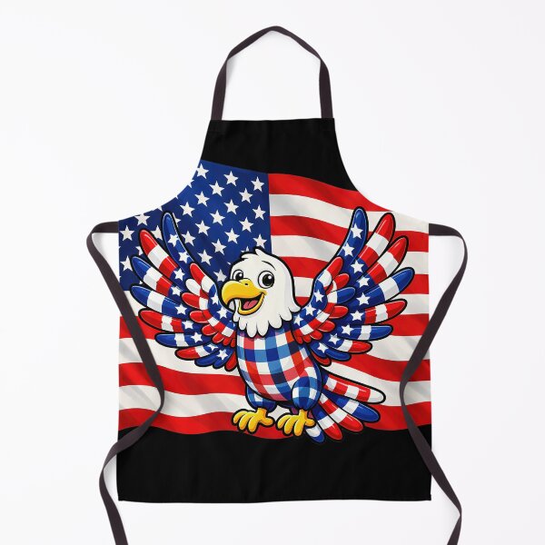 Item preview, Cute Plaid Eagle with American Flag designed and sold by CarolM.