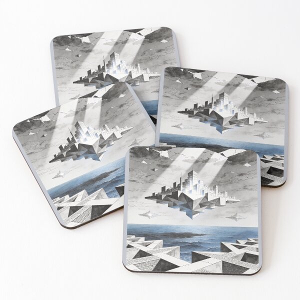 Item preview, Surreal Floating City of Light and Shadows designed and sold by KiraChie.