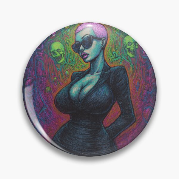 Item preview, Neon Gothic Femme Fatale – Neon Dystopia Voodoo designed and sold by TechDreamscapes.