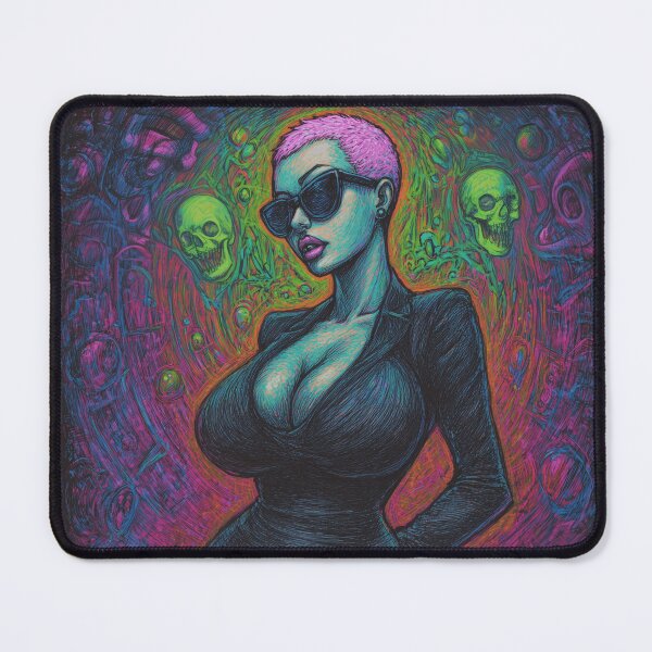 Item preview, Neon Gothic Femme Fatale – Neon Dystopia Voodoo designed and sold by TechDreamscapes.