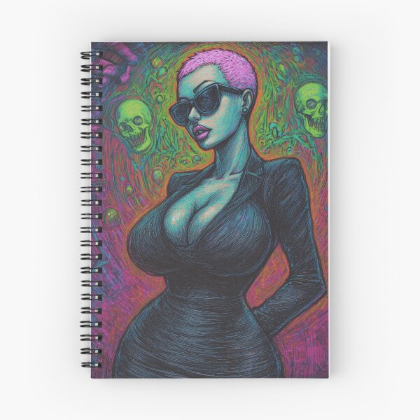 Item preview, Neon Gothic Femme Fatale – Neon Dystopia Voodoo designed and sold by TechDreamscapes.