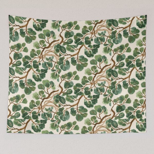 Item preview, Green Leaf Branch Pattern designed and sold by TinyWarmThing.