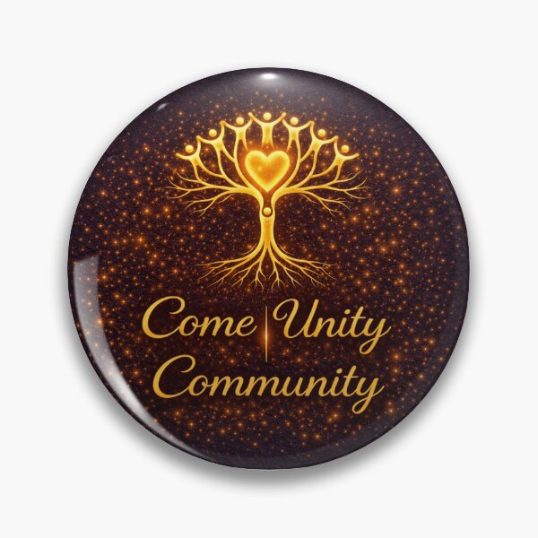 Item preview, Come Unity | Community – Navy & Gold Inspirational Quote designed and sold by Pristine Origin Arts.