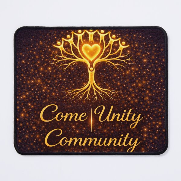 Item preview, Come Unity | Community – Navy & Gold Inspirational Quote designed and sold by Pristine Origin Arts.