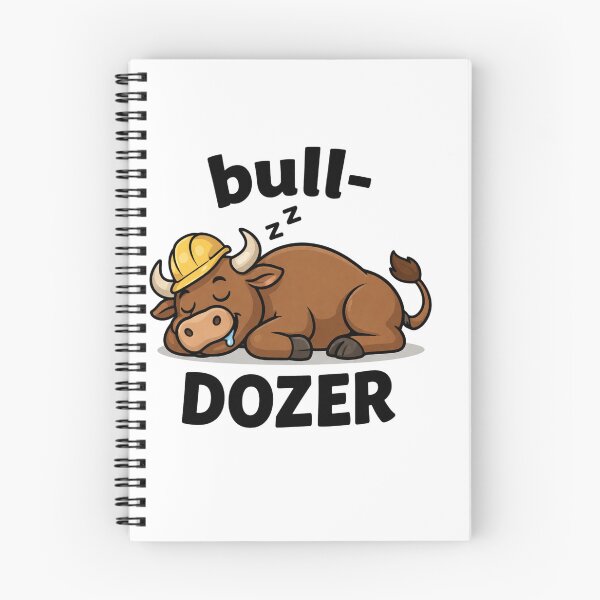 Item preview, Bull-Dozer (Sleeping Construction Bull) designed and sold by CrazyGirlllc.