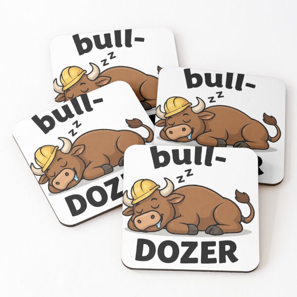 Item preview, Bull-Dozer (Sleeping Construction Bull) designed and sold by CrazyGirlllc.