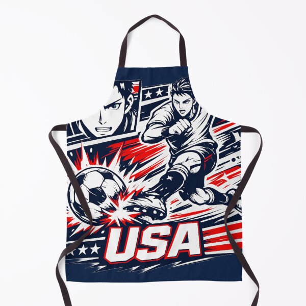 Item preview, USA Manga Soccer T-Shirt – Street Football Anime Style Graphic, Red White Blue Sports Design designed and sold by JonelCrafts.