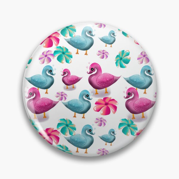 Item preview,  Cute Duck Floral Pattern Aesthetic  Kawaii Birds Seamless Cottagecore Design designed and sold by HopeAndHustle.