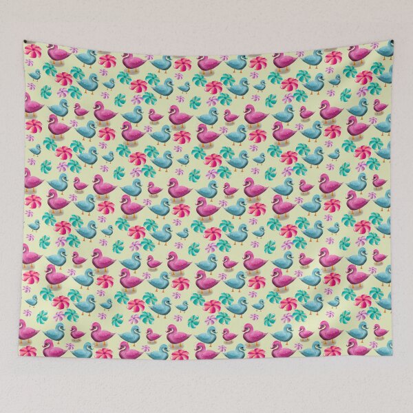 Item preview,  Cute Duck Floral Pattern Aesthetic  Kawaii Birds Seamless Cottagecore Design designed and sold by HopeAndHustle.