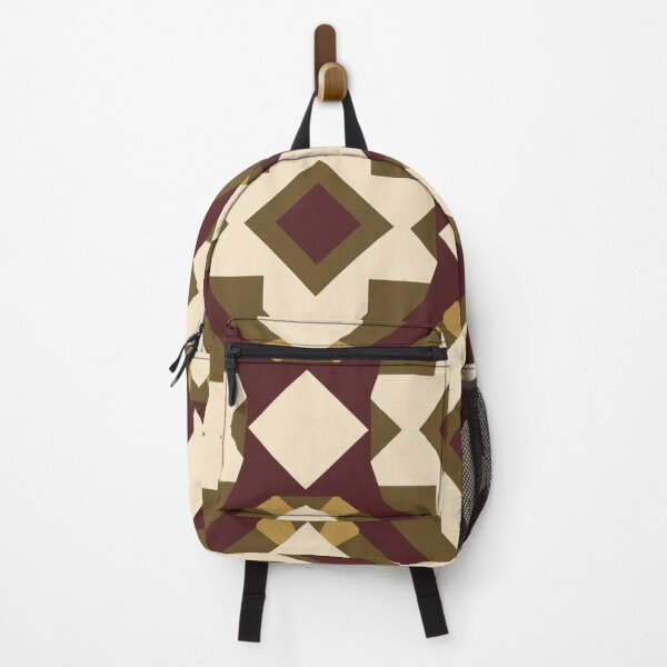Item preview, Olive Green Burgundy Bisque Ivory Abstract Geometric Design designed and sold by burbankdesigns.