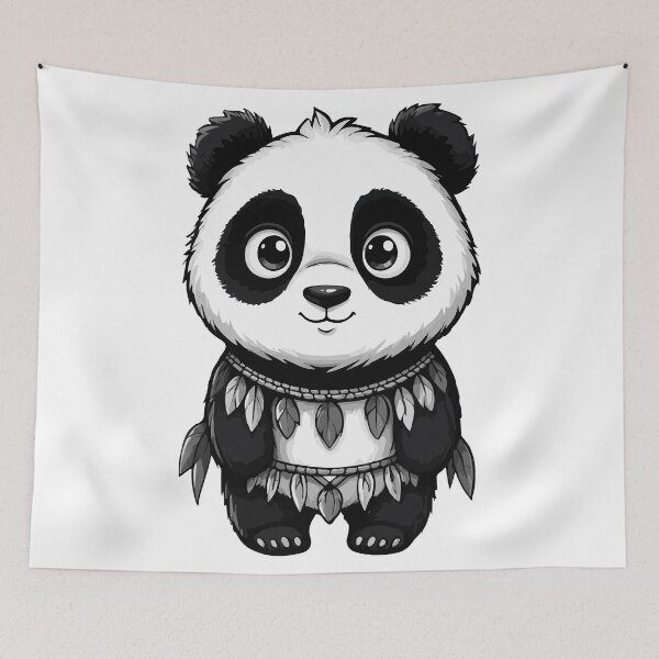 Item preview, Cute panda shaman designed and sold by Grypis.