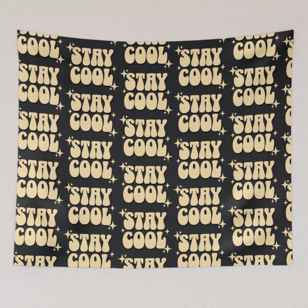 Item preview, Stay Cool Quote – Minimal Retro Chill Aesthetic Typography Design designed and sold by Taans-Creation.
