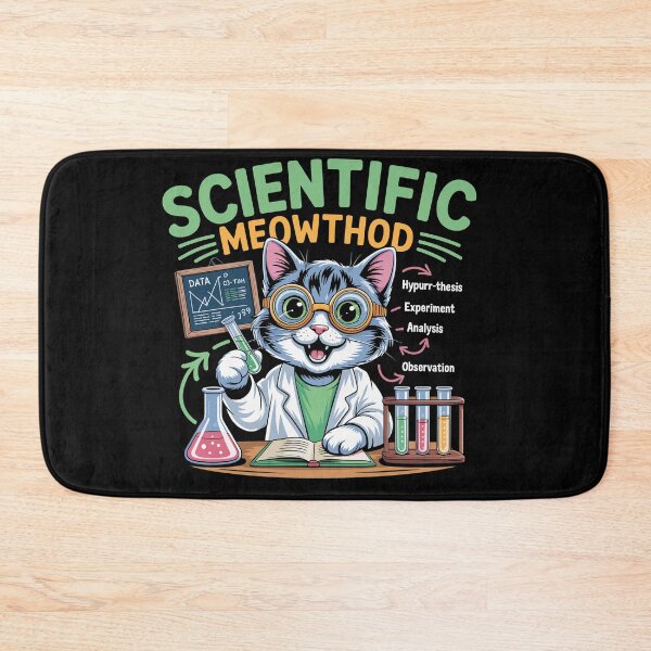 Item preview, Scientific Meowthod Funny Cat Science Pun designed and sold by Dressed For  Duty.