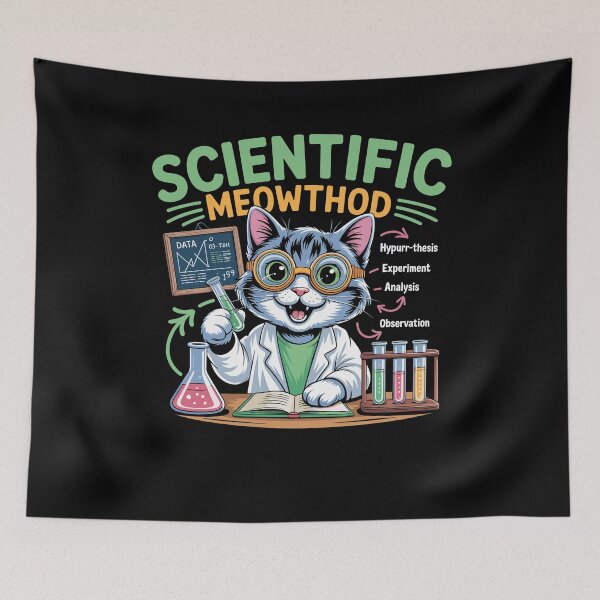 Item preview, Scientific Meowthod Funny Cat Science Pun designed and sold by Dressed For  Duty.