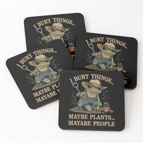 Item preview, I Bury Things Maybe Plants Maybe People Funny Frog Vintage designed and sold by CF_VintageDesign.