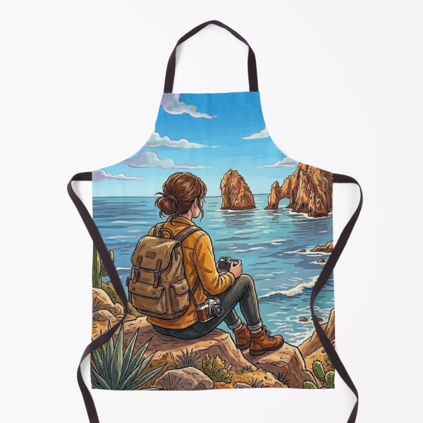 Item preview, Vintage Solo Female Travel Los Cabos- Mexico Adventure Art designed and sold by Bloom & Quiet .