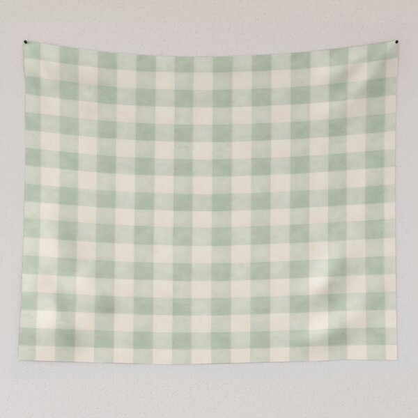 Item preview, Matte Green Beige Checkered Spring Pattern designed and sold by hurmerinta.
