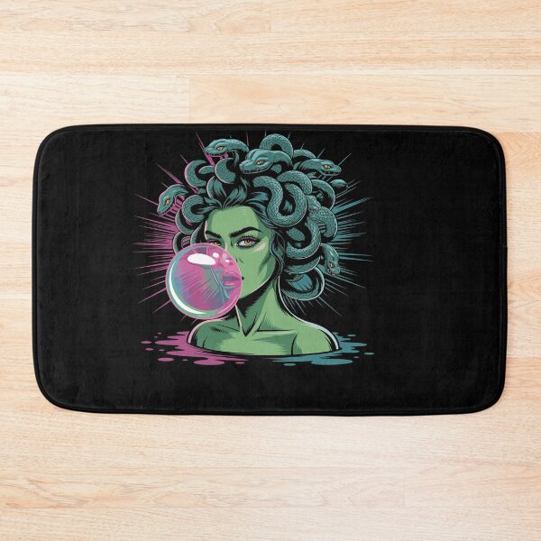 Item preview, Medusa Blowing Pink Bubblegum Bubble Mythological designed and sold by Dressed For  Duty.