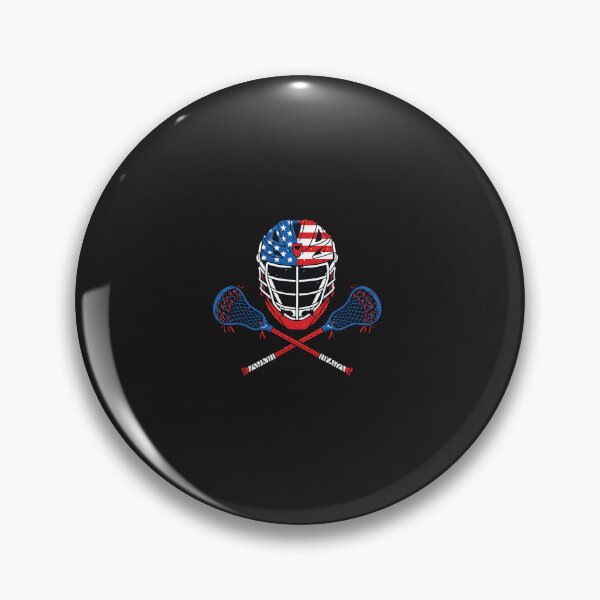 Item preview, Lacrosse American Flag Helmet Lax Sticks Patriotic 4th of July Sports Design designed and sold by kiralynstration.