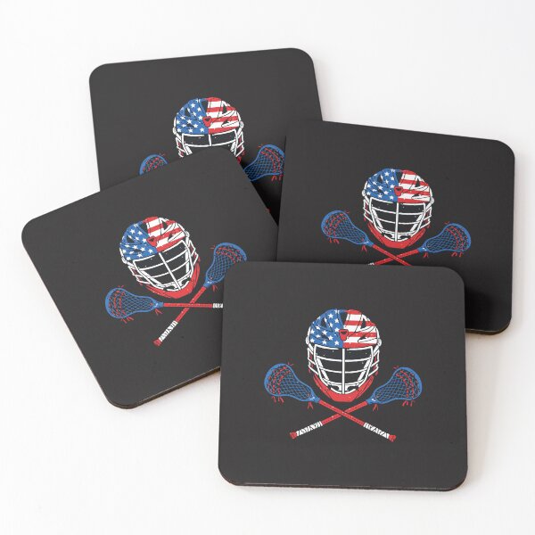 Item preview, Lacrosse American Flag Helmet Lax Sticks Patriotic 4th of July Sports Design designed and sold by kiralynstration.