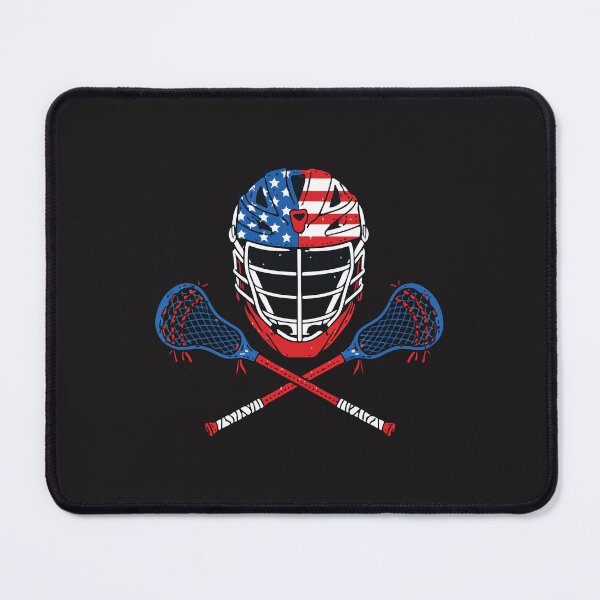 Item preview, Lacrosse American Flag Helmet Lax Sticks Patriotic 4th of July Sports Design designed and sold by kiralynstration.
