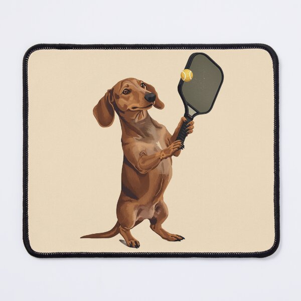Item preview, Dachshund Playing Pickleball Funny Dog Sports Action Design designed and sold by Willow & Ink.