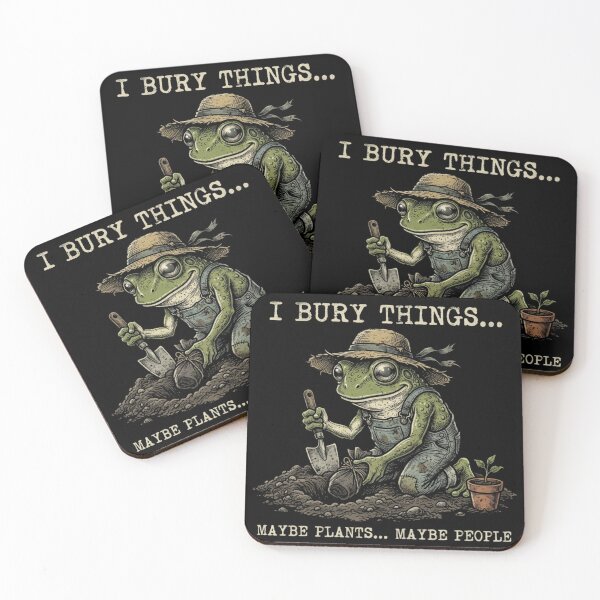 Item preview, I Bury Things Maybe Plants Maybe People Funny Frog designed and sold by CF_VintageDesign.