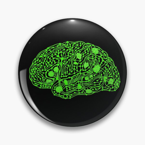 Item preview, Neon Green Brain Circuit Cyberpunk Science Art designed and sold by Bio Tech Art.