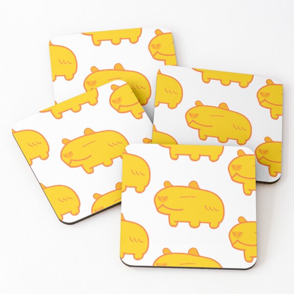 Item preview, Many Sunny Bright Yellow Summer Capybara designed and sold by MiscibilityArt.